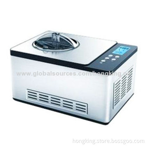 Ice cream maker with compressor, digital setting & LCD display, ice cream can be made in 1 hour